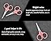 AKOAK Small Scissors, Eyebrows, Eyelashes, Nose Hair Scissors Round Head Design, Safety Paper Cuttings Scissors and Mini Beauty Scissors, Pack of 3