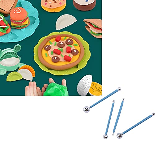 4 Pcs Modeling Ball Tools Double Ended 8 Ball Stainless Steel Dotting Modeling Tools Clay Indentation Diy Ceramics Pottery Carving Tool Embossing Sculpting Set #TOP5