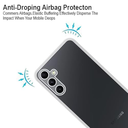 Image of COVERBLACK Rubber Back Cover for Samsung A54 5G - SM-A546E - Transparent