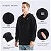 Muzrunq Heated Sweatshirt Unisex USB Heated Hoodie with 3 Heating Levels, 5 Heating Zones Black Casual Jumper with Front Pocket Washable Clothing for Men Women Winter Indoor Outdoor XL.