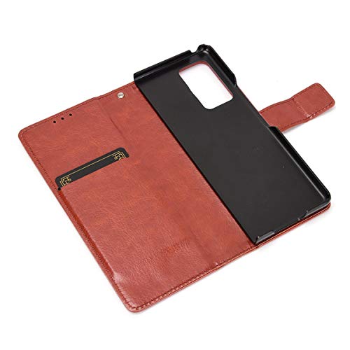 MOONCASE Capa para celular Galaxy Z Fold 2 5G, capa carteira magnética flip de couro PU de luxo para