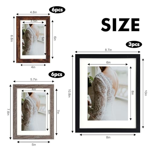 image for Fixwal Picture Frames Set, 15 Pack Wall Frame Set in 3 Different Finis