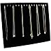 Sunnyglade 17 Hook Velvet Necklace Bracelet Display Stand/Necklace Jewelry Tray/Jewellery Holder Display Organizer (Black)