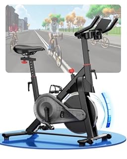 Copant Vélo d'Appartement pour La Maison avec Écran LCD et Application, Vélo d'Exercice d'Intérieur avec Résistance Magnétique Réglable, Capacité de Poids de 136 kg