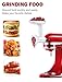 Antree Food Grinder Attachment for KitchenAid Stand Mixers, Includes Two Stainless Steel Blades and Grinding Plates, White