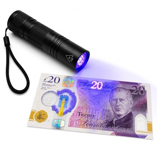 Lampe torche UV 365 nm pour éliminer les odeurs de rechange et repérer les faux billets