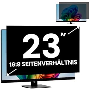 FYJRCY 23 Zoll Computer Bildschirm Sichtschutzfilter für 16:9 Breitbild Monitor, Abnehmbarer Computer Bildschirmschutzfolie und 23 Zoll Anti Blaulicht Blendungsfilter