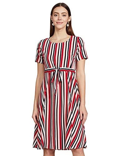 Image of EASYBUY Women's Crepe A-Line below The Knee Casual Dress
