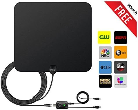 HD TV Antenna for Digital TV indoor , HDTV Digital Antenna with Detachable Amplifier Signal Booster for 50 Mile Range, HYONE 2018 Upgraded for Better Signal