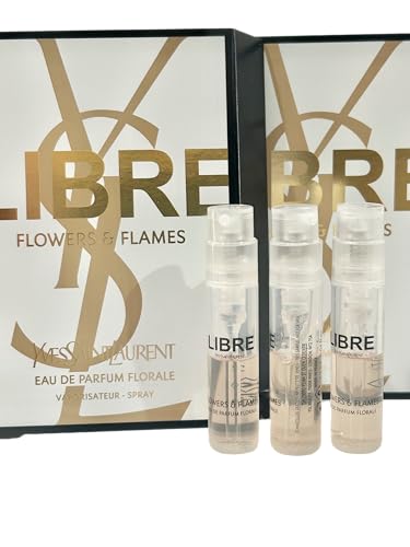 Yves Saint Laurent YSL Libre FLOWERS & FLAMES EDP Sample Women Perfume 1.2 ml / 0.04 oz - set of 3 - Image 4