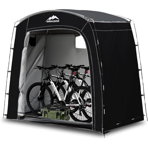 Bicycle Storage Shed Tent, 83 * 32 * 73 Inches Outdoor Portable Storage Tent, Made of 210D Oxford Cloth PU4000mm Waterproof Fabric, Suitable for Storing Bicycles, Motorbikes, Garden Tools, Lawn Mowe