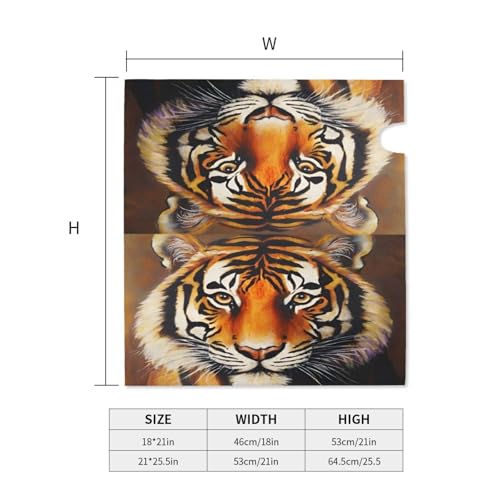 Image of Dujiea Tiger Head Mailbox Wrap - Waterproof Magnetic Post Box Cover, Large Size 25.5 inch L x 21 inch W - Garden Yard Home Decor