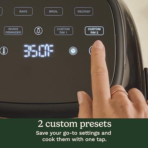 Cuisinart ClearView 4-Quart Air Fryer with Glass Basket and PFAS-Free Ceramic Nonstick Crisper Plate, 5 Cooking Functions, 2 Custom Presets, Adjustable Temperature up to 450°F, 3-Year Warranty, AFC-4 - Image 5