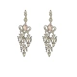 Pendientes largos barrocos vintage, cristal rosa y borla de araña, aretes de araña para mujer, elegantes joyas colgantes