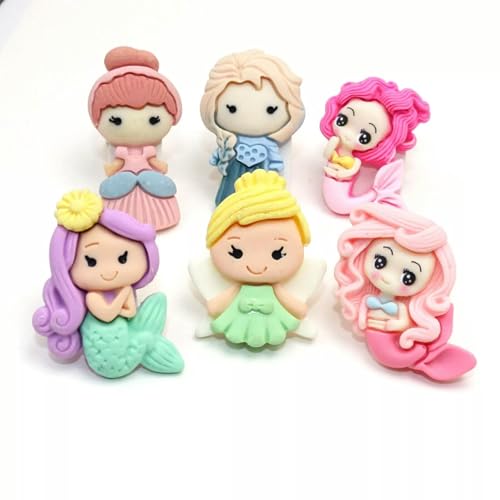 20pcs Resin Girls Cute Princess Flatback Cabochons -Default3