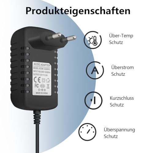 Electronic Piano Ladekabel für Yamaha Keyboard PA-130a PA-130b PA-150b P45 PA-3b PA-3c PA-5d PSR-210 PSR-78 P125 E373 EZ-220 EZ-300 12V Netzteil