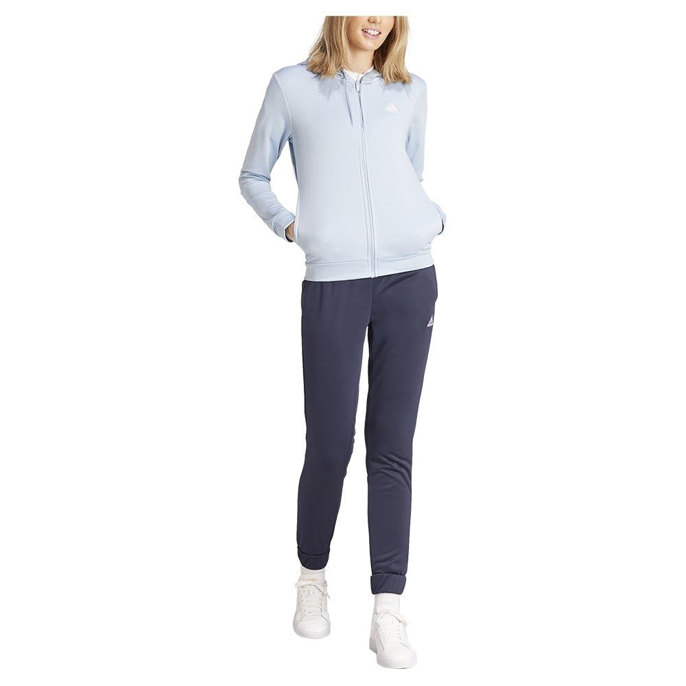 adidas Damen Linear Track Suit – Oberteil, Größe S, wonder blue/legend ink/white