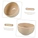 QUMIIRITY 3pcs Wooden Kitchen Bowl Toy Pretend Play Dining Accessories for Boy Girl Lightweight and Plaything for Imaginative Cooking Fun