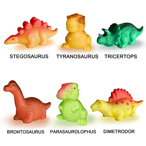 Kidpapa 988-15 Light Up Bath Toys,6 Packs Floating Dinosaur Bathtub Toys thumb #5