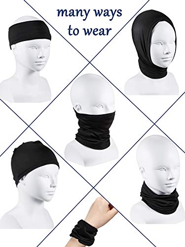 SATINIOR 4 Pieces Kids Neck Gaiter Unisex Face Cover Scarf UV Protection Bandana Balaclavas for Summer4