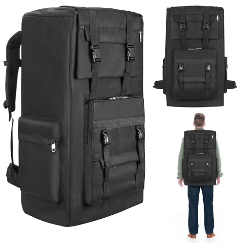 Yaskyly 120L Mochila Camping Trekking Mochila Senderismo Mochila Plegable Ultraligera Mochila Trekking Impermeable Mochila Montaña con Cubierta de Lluvia para Escalada Acampar Turismo Hombre Mujer