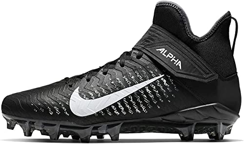 Nike Men's Alpha Menace Pro 2 Mid Football Cleats (College Navy/White-Black-Black, Numeric_8_Point_5)