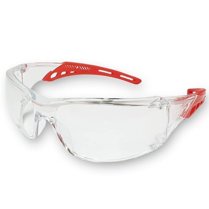 Image of Safety Goggles | Anti-Fog, Scratch-Resistant Polycarbonate Glasses, Chemistry Labs, Riding Motorcycle, Transparent, Eye Protection Glasses Industrial, Cycling Car Driving (Clear - Pack of 2)