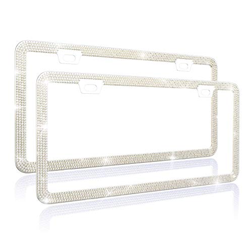 Compare Price bling queen license plate frame on