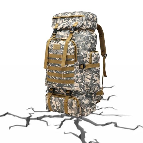 Genérico Bolsa táctica de bugout   mochila militar 80L, mochila para acampar impermeable | Paquete de asalto de servicio pesado para cacería de senderismo y preparación para emergencias al aire libre