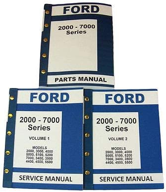 Set for Ford 3000 4000 Series Tractor Repair Shop Catalog c