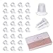 BEADNOVA Earring Backs Rubber Soft Clear Small Earing Backings Replacement Secure Silicone for Pierced Earings Back for Fish Hook Hypoallergenic Plastic Earrings Stopper for Wire Earrings 1000pcs