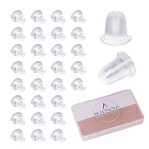 BEADNOVA Earring Backs for Studs Plastic Rubber Clear Earring Backs Silicone Pierced Earring Backings Secure Safety Hypoallergenic Earring Stoppers for Hook Earring (1000 pcs)