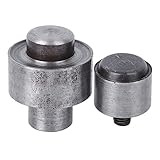 【USO SIMPLE】 El molde de matriz de ojales se puede usar con la máquina de ojales. Simplemente cambie el dado que desee. El tornillo de tope ajustable le da la cantidad justa de presión para cerrar los remaches correctamente. Es fácil hacer ojales de metal en el cinturón, zapatos.
