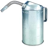 LUMAX LX-1526 Silver 2 Quart Galvanized Measure Can with Flex Spout. Galvanized Steel Construction for Durability. Durable Galvanize Finish to Resist Rust.