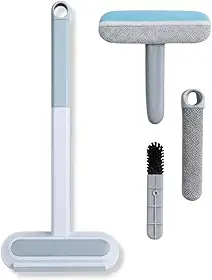 Escova Tira Pelos Pet 4 em 1 Multiuso Remove Poeira Limpa Vidros Tapetes Roupas Carro Rodo de Silicone 45cm