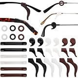 Anvin 15 Pairs Eyeglasses Retainers Silicone Glasses Anti-Slip Grips Eyewear Spectacle Stay Put for All Glasses(5 Styles, Comfort Wear and Reusable)