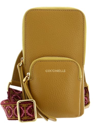 Sac pour téléphone portable Coccinelle Pixie cuir moutarde