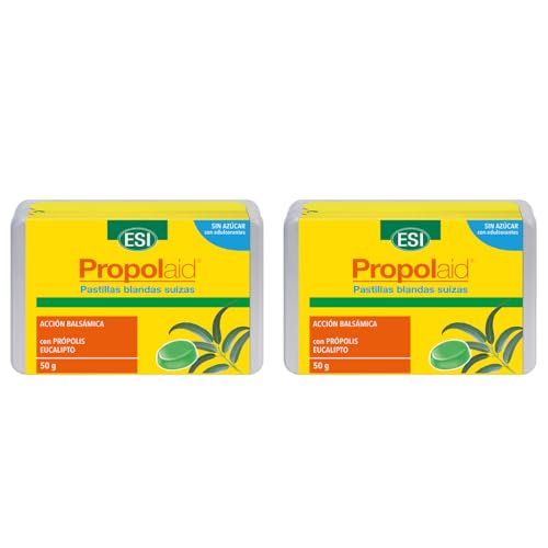 PROPOLAID Pastilla Blanda Eucalipto – Con Própolis, Eucalipto, Pino Silvestre y Menta Piperita – Acción Balsámica – Sin Azúcar Añadido - PACK 2