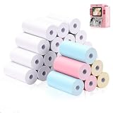 Holtrae 24 Rollos Papel Camara Fotos Niños, Papel Térmico para Cámara Infantil, Rollo Papel Camara Fotos Infantil Instantánea, Mini Recarga de Papel de Impresión (57 x 25 mm)