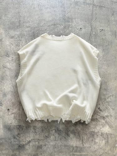 ZAFUL Cross Print Sweater Vests Sleeveless Rund Neck Knit Tank Top Casual Pullover Sweater Vest2