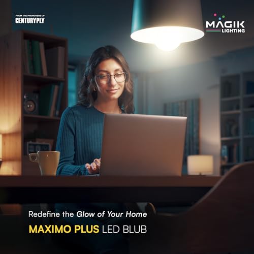 Image of MAGIK Maximo Plus 5W LED Bulb | Cool White (6500K) | B22 Base | Energy Efficient with 4kV Surge Protection | Long Life LED | Pack of 1