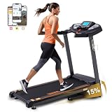 HUAGEED Treamill with Incline for Home, Auto Incline Treadmill, 300lbs Capcity, 18' Wide Belt, 0.5-10MPH Speed, 3HP Bluetooth App