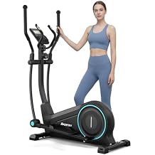 Dripex Elliptical Exercise Machine, Hyper-Quiet Magnetic Elliptical Machine for Home, 15.3" Stride Elliptical Training Machines with 16 Levels Resistance, 17.64LBS Flywheel, Pulse Sensor