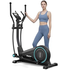 Dripex Elliptical Exercise Machine, Hyper-Quiet Magnetic Elliptical Machine for Home, 15.3″ Stride Elliptical Training Machines with 16 Levels Resistance, 17.64LBS Flywheel, Pulse Sensor