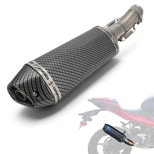 JFG RACING Motorcycle Slip On Exhaust with Muffler...