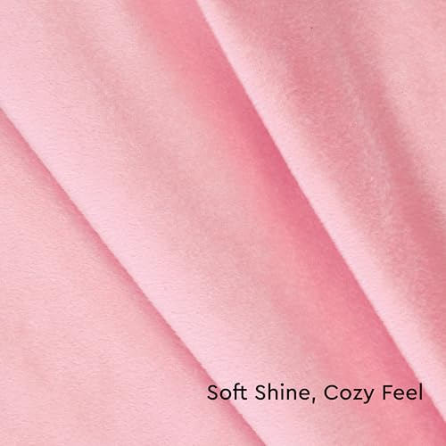 Image of Encasa XO Velvet Throw Pillow Covers 20x20 in (50x50 cm) - Light Pink - No Inserts, Pack of 2 Cases | Solid Plain Dyed Soft & Smooth, Square Decorative Cushion Covers for Living & Bedroom