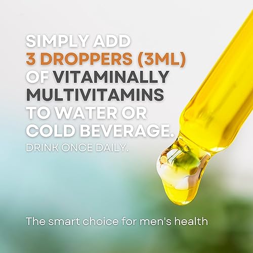 Vitaminally Men's 50+ Multivitamin Liposomal Liquid Drops | 30 Day Supply | 3 Fl Oz | Non-Gmo | No Added Sugars | Gluten Free | Easy To Swallow | Supports Brain Health, Immunity And Energy Production #TOP5