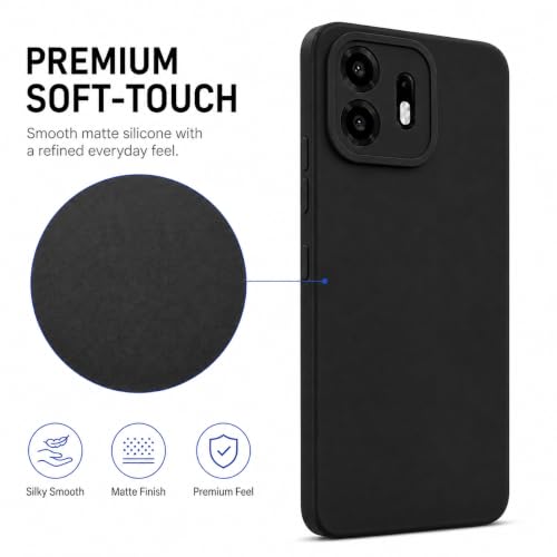 Image of FIRST MART Matte Silicone Back Cover for OnePlus N6 - Black