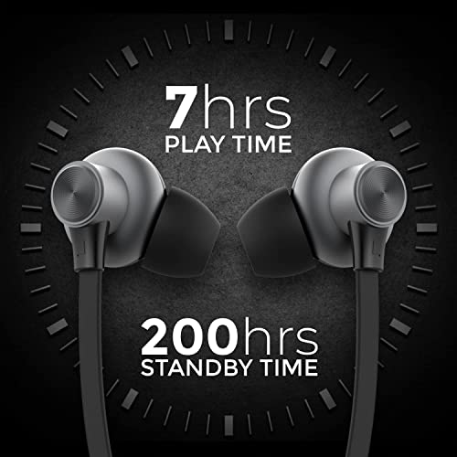 Image of Xech Bluetooth Wireless Earphones with Mic SYNC Neckband with Dual Pairing 7H Playtime Bluetooth 5.0 Max Bass (Black)