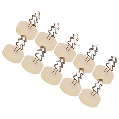 Suporte de número de mesa, 10 peças suporte de cartão de mesa de base redonda de madeira para escrit